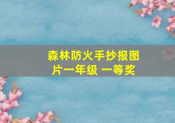 森林防火手抄报图片一年级 一等奖